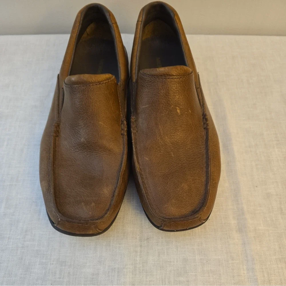Merrell Mens Loafers Brown Leather Dark Earth Comfort Casual Size 9.5